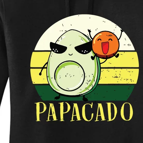 Funny Avocado Dad Gift Vegan Guacamole Avocado Papacado Women's Pullover Hoodie