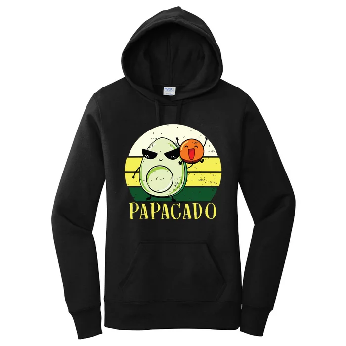 Funny Avocado Dad Gift Vegan Guacamole Avocado Papacado Women's Pullover Hoodie