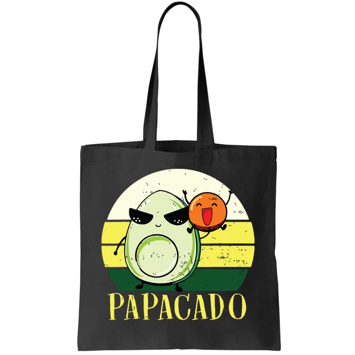 Funny Avocado Dad Gift Vegan Guacamole Avocado Papacado Tote Bag