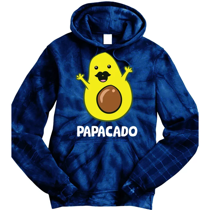 Funny Avocado Dad Vegan Guacamole Avocado Papacado Tie Dye Hoodie