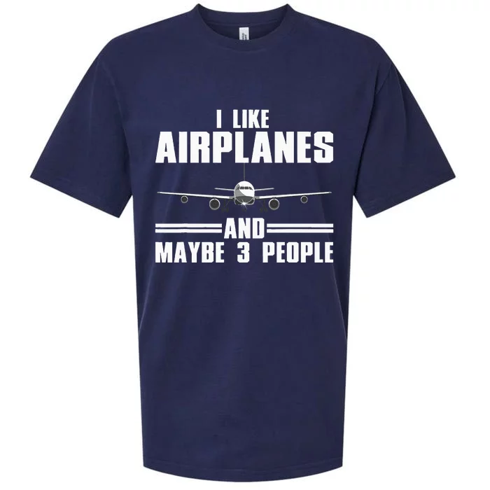 Funny Airplane Design Aviation Aviator Pilot Sueded Cloud Jersey T-Shirt