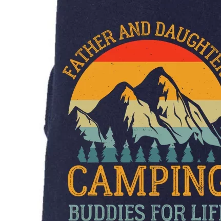 Father And Daughter Camping Buddies For Life Gift For Dad Doggie 3-End Fleece Hoodie