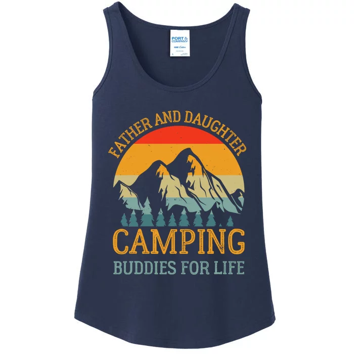 Father And Daughter Camping Buddies For Life Gift For Dad Ladies Essential Tank