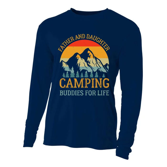 Father And Daughter Camping Buddies For Life Gift For Dad Cooling Performance Long Sleeve Crew