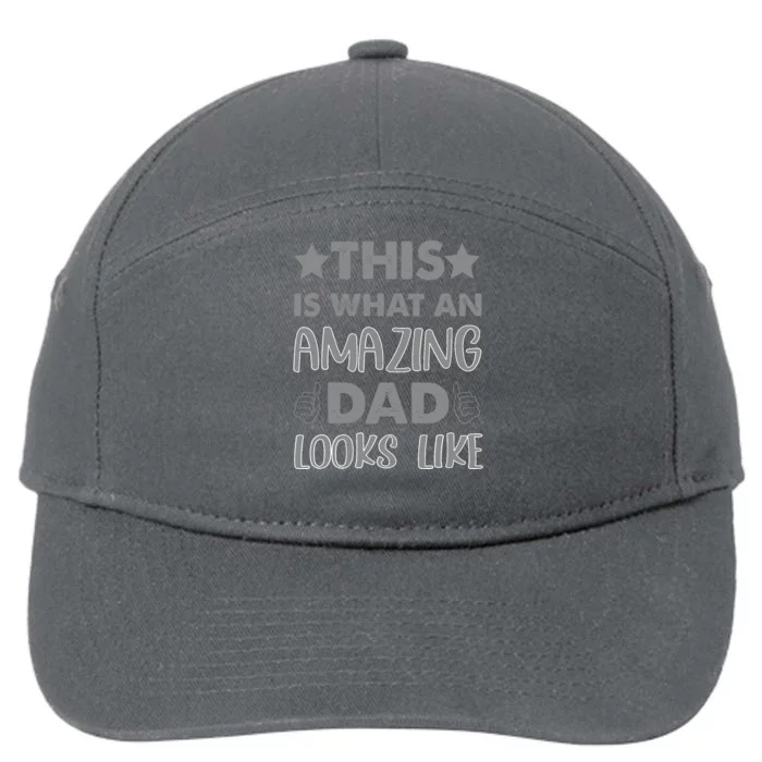 Funny Amazing Dad Looks Like Gift 7-Panel Snapback Hat