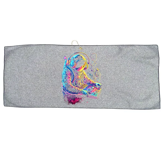 Funky Astronaut Dj In Space: Edm Graphic And Funny Gift Large Microfiber Waffle Golf Towel