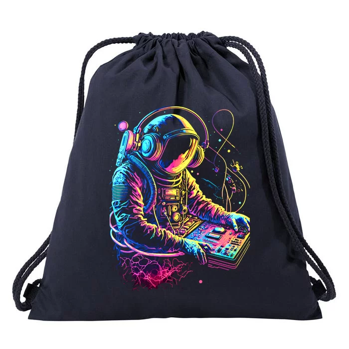 Funky Astronaut Dj In Space: Edm Graphic And Funny Gift Drawstring Bag