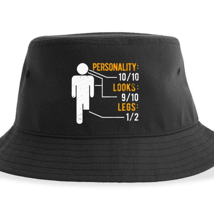 Funny Amputee Design Sustainable Bucket Hat