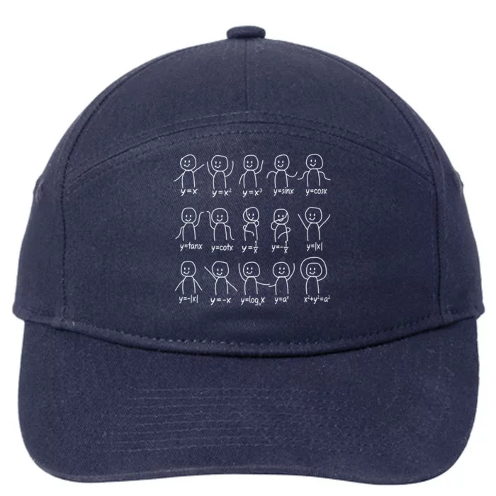 Funny Algebra Dance Graph Figures Math Equation 7-Panel Snapback Hat