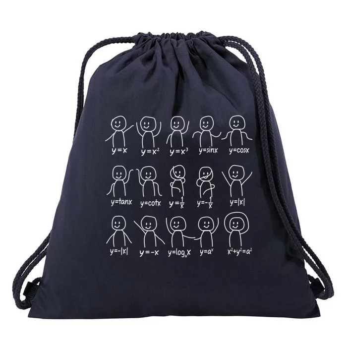 Funny Algebra Dance Graph Figures Math Equation Drawstring Bag