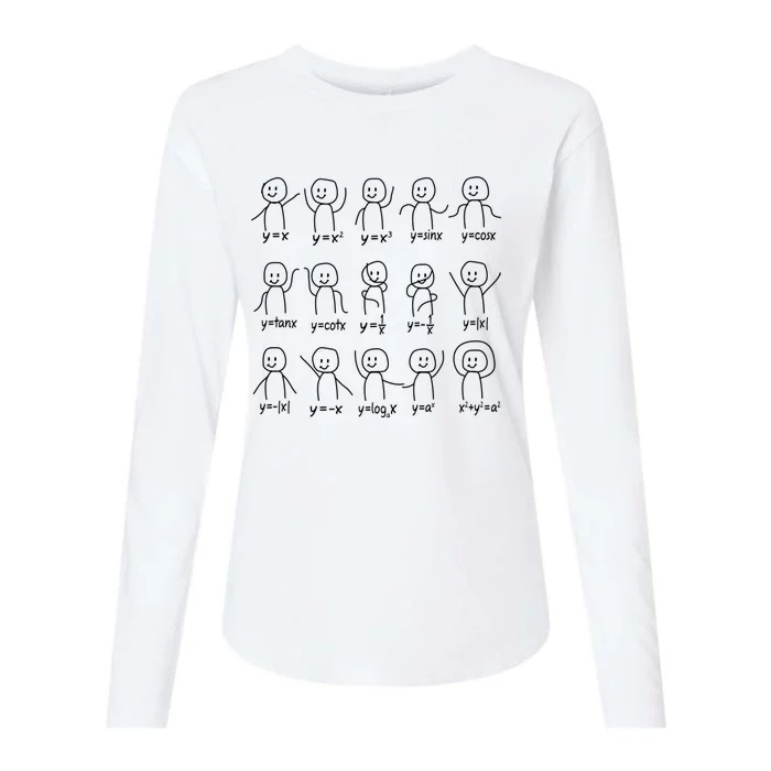 Funny Algebra Dance Graph Figures Math Equation Womens Cotton Relaxed Long Sleeve T-Shirt