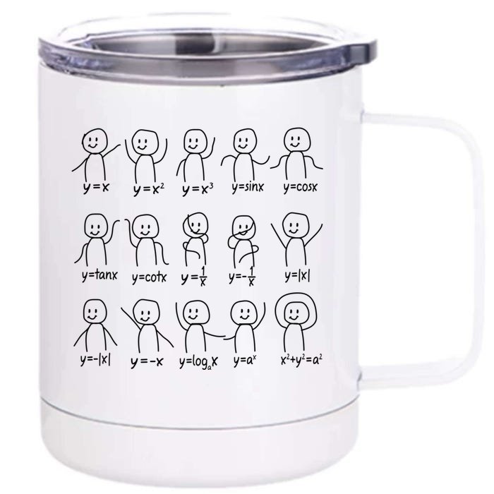 Funny Algebra Dance Graph Figures Math Equation Front & Back 12oz Stainless Steel Tumbler Cup