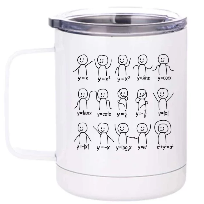 Funny Algebra Dance Graph Figures Math Equation Front & Back 12oz Stainless Steel Tumbler Cup