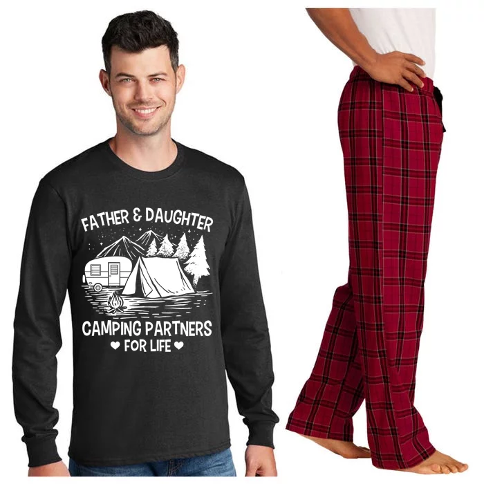 Father And Daughter Camping Partners For Life Gift Long Sleeve Pajama Set