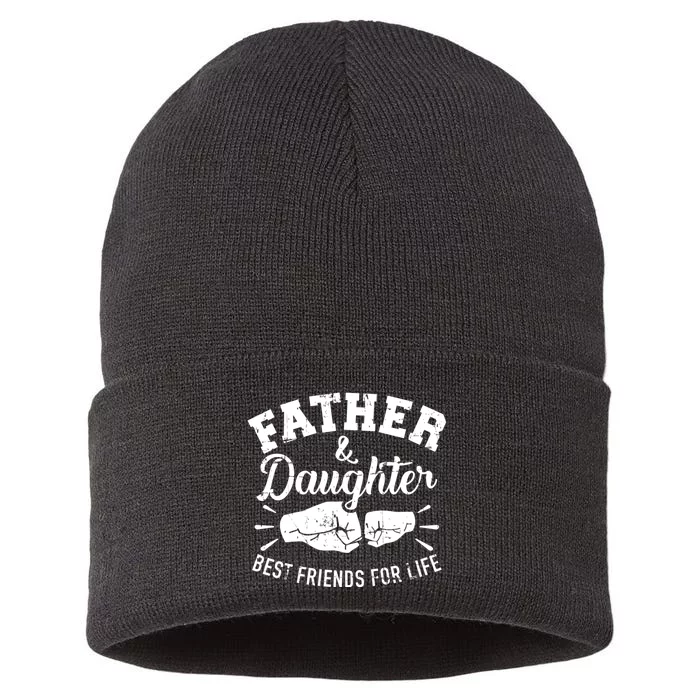 Father And Daughter Best Friends For Life Sustainable Knit Beanie