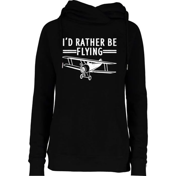 Funny Airplane Design For Adult Airplane Aviation Pilot Womens Funnel Neck Pullover Hood