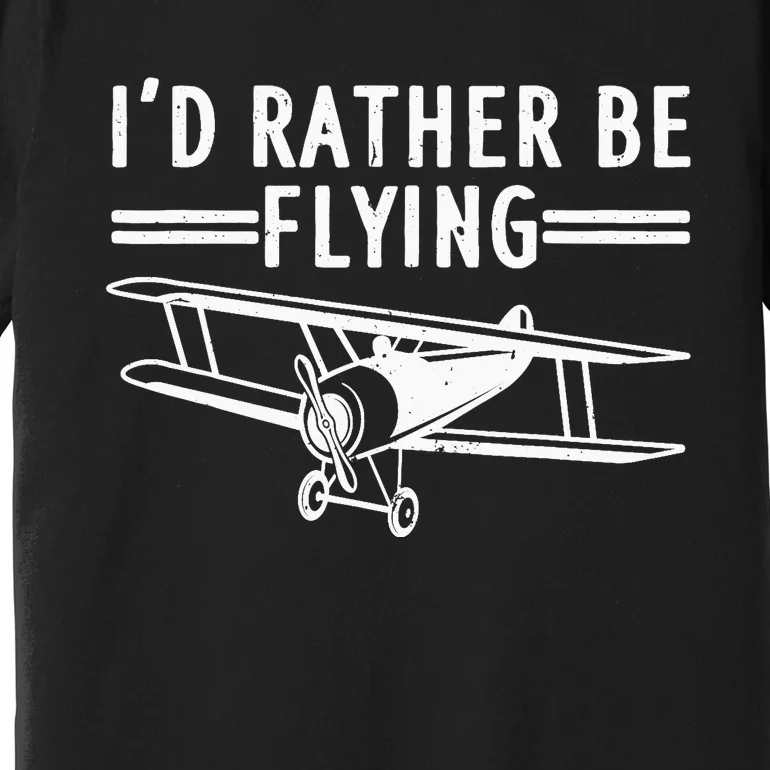 Funny Airplane Design For Adult Airplane Aviation Pilot Premium T-Shirt