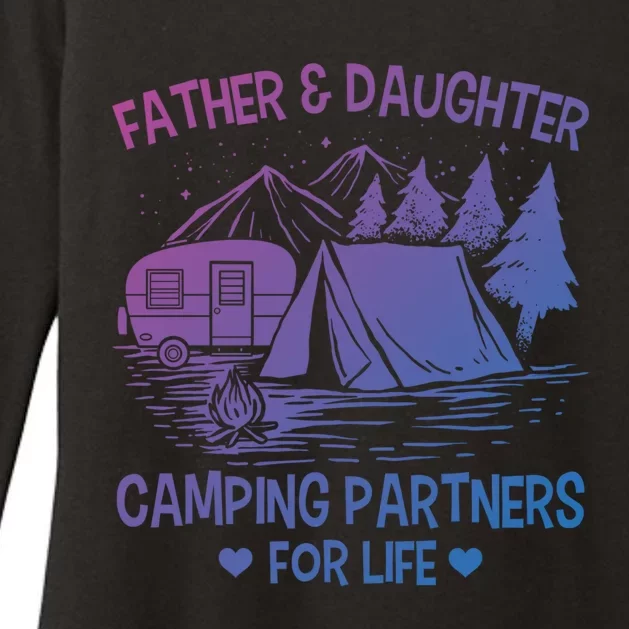 Father And Daughter Camping Partners For Life Gift Womens CVC Long Sleeve Shirt