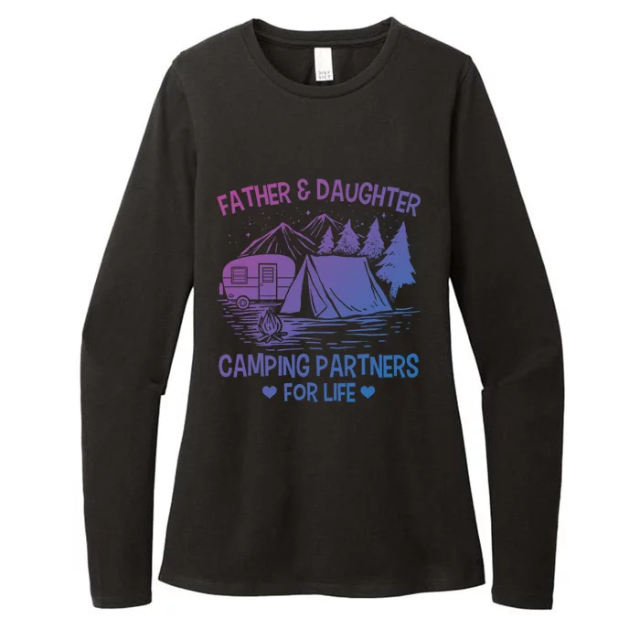 Father And Daughter Camping Partners For Life Gift Womens CVC Long Sleeve Shirt