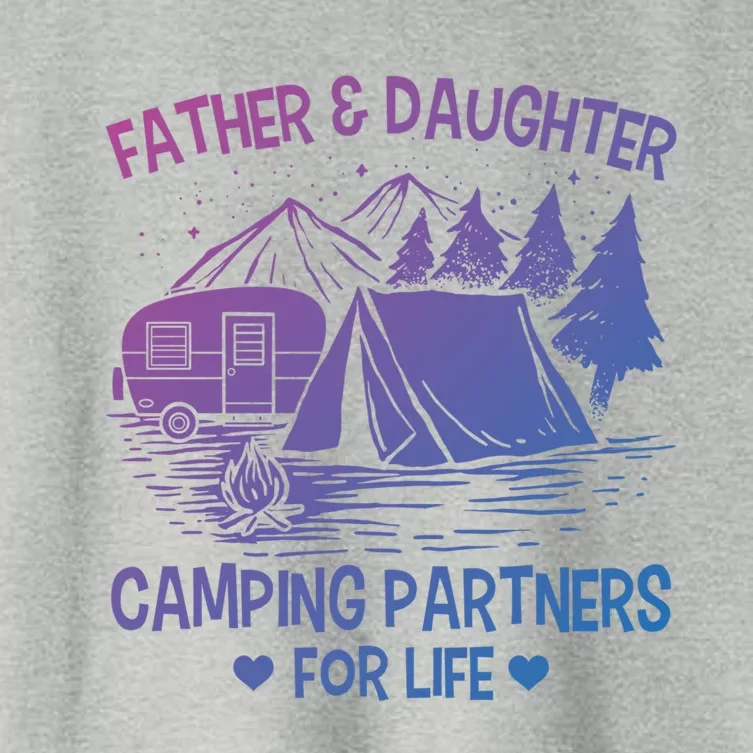 Father And Daughter Camping Partners For Life Gift Women's Crop Top Tee