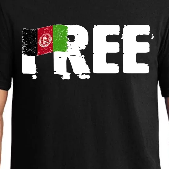 Free Afghanistan Distressed Flag Pajama Set