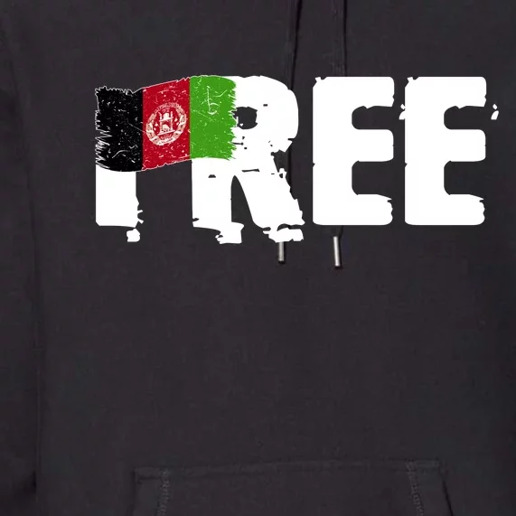 Free Afghanistan Distressed Flag Premium Hoodie