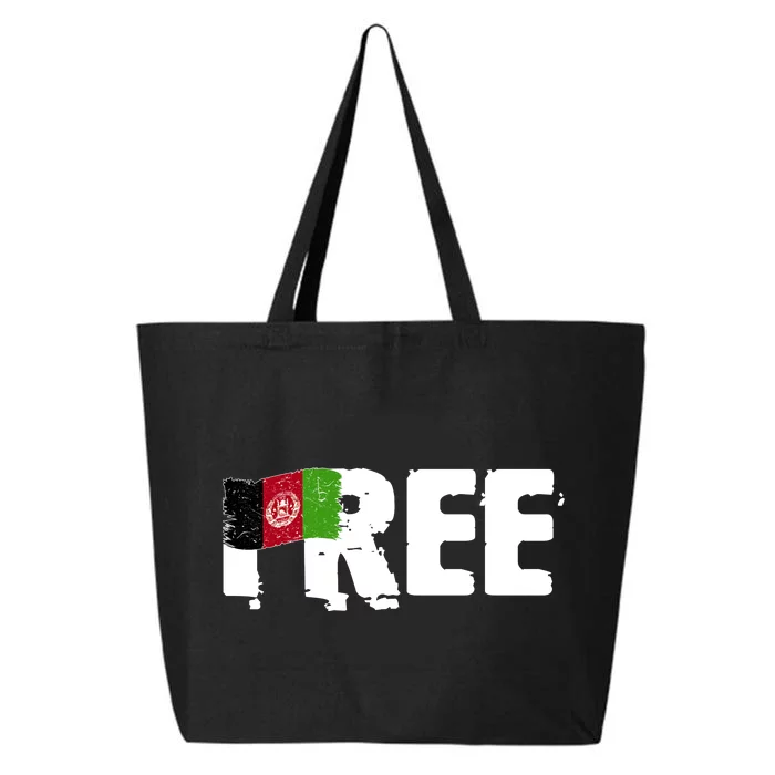 Free Afghanistan Distressed Flag 25L Jumbo Tote