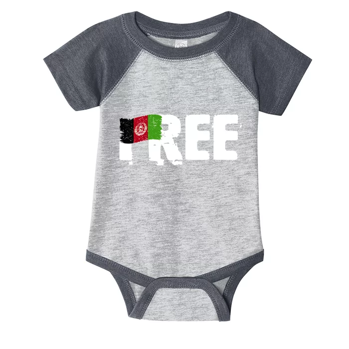 Free Afghanistan Distressed Flag Infant Baby Jersey Bodysuit