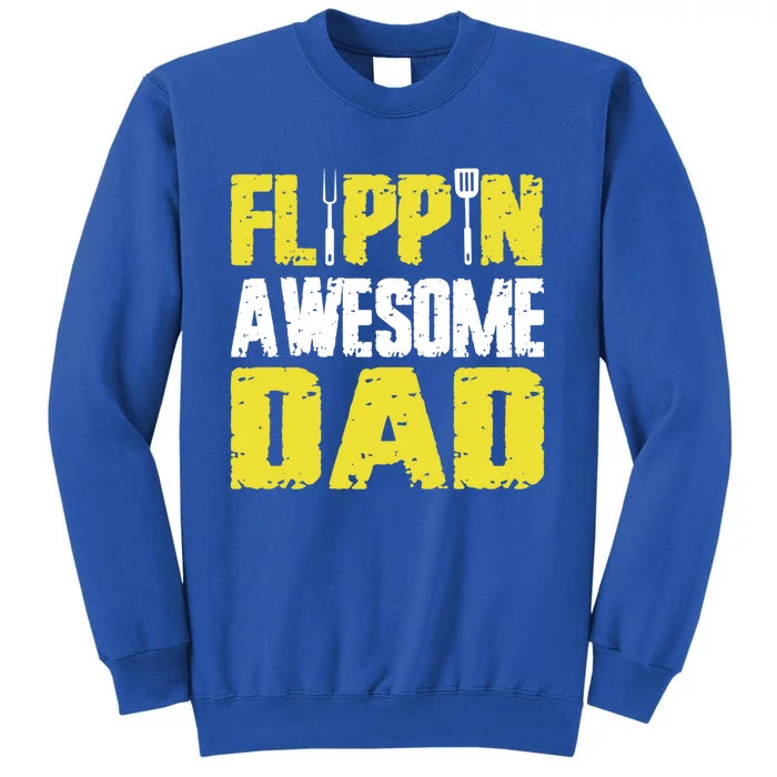 Flippin Awesome Dad Quote Barbecue Chef Dad Gift Sweatshirt