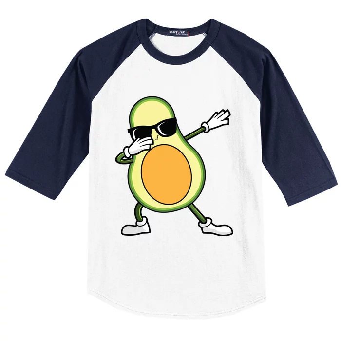 Funny Avocado Design For Womenc Baseball Sleeve Shirt