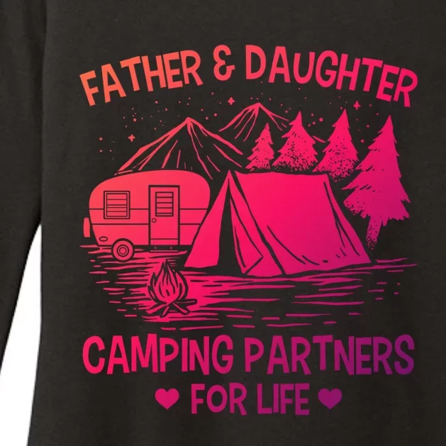 Father And Daughter Camping Partners For Life Gift Womens CVC Long Sleeve Shirt