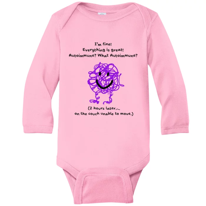 Fun Autoimmune Do Too Much Baby Long Sleeve Bodysuit