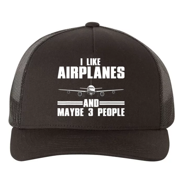 Funny Airplane Design For Aviation Aviator Pilot Yupoong Adult 5-Panel Trucker Hat