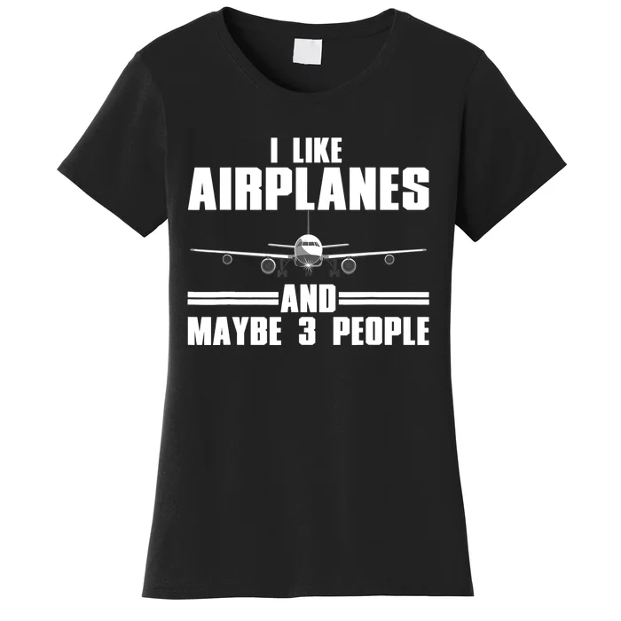 Funny Airplane Design For Aviation Aviator Pilot Women's T-Shirt