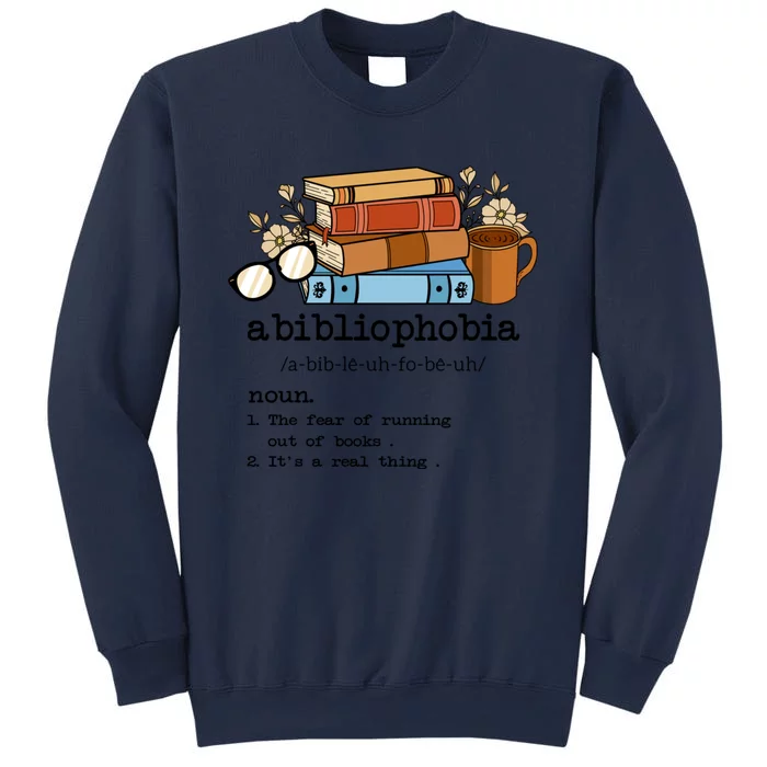 Funny Abibliophobia Definition Fear Books Reader Lover Sweatshirt