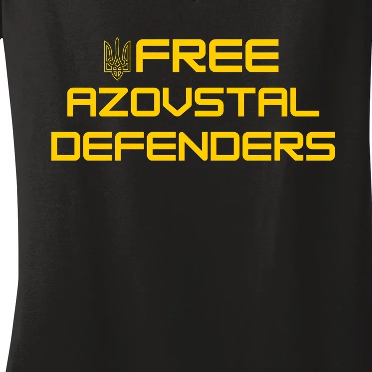 Free Azovstal Defenders Women's V-Neck T-Shirt