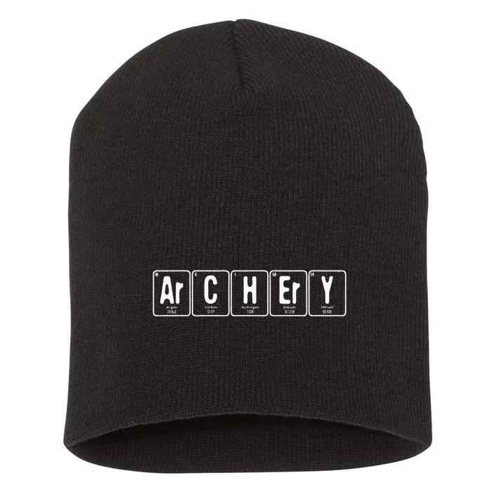 Funny Archery Design Archer Men Women Kids Periodic Table Short Acrylic Beanie