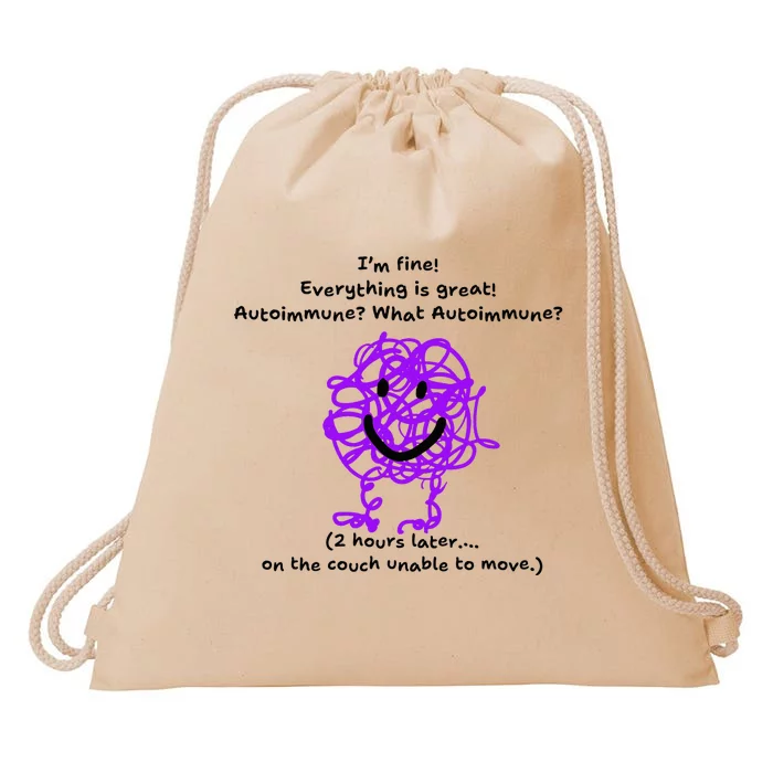 Fun Autoimmune Do Too Much Drawstring Bag