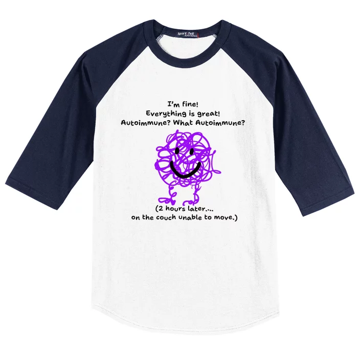 Fun Autoimmune Do Too Much Baseball Sleeve Shirt