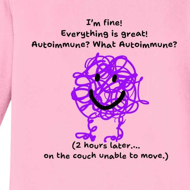 Fun Autoimmune Do Too Much Baby Long Sleeve Bodysuit