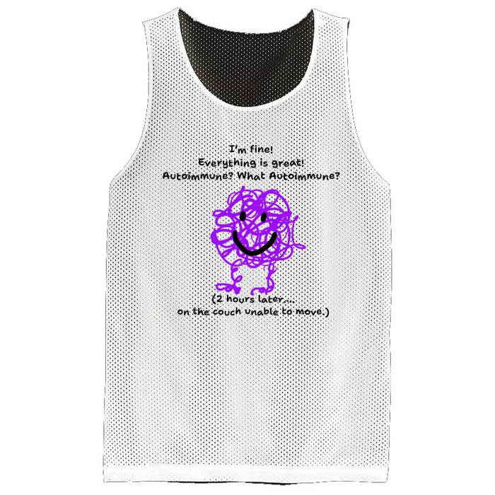 Fun Autoimmune Do Too Much Mesh Reversible Basketball Jersey Tank