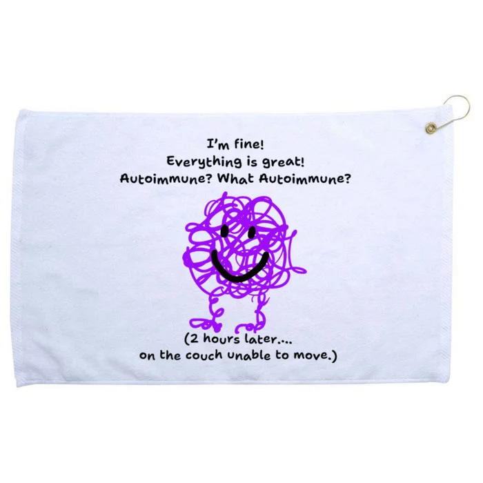 Fun Autoimmune Do Too Much Grommeted Golf Towel