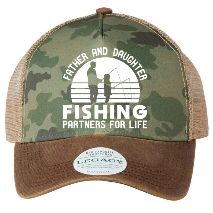 Father And Daughter Fishing Partners For Life Gift Legacy Tie Dye Trucker Hat