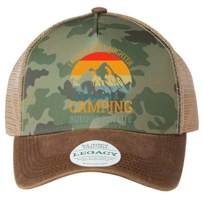 Father And Daughter Camping Buddies For Life Gift For Dad Legacy Tie Dye Trucker Hat