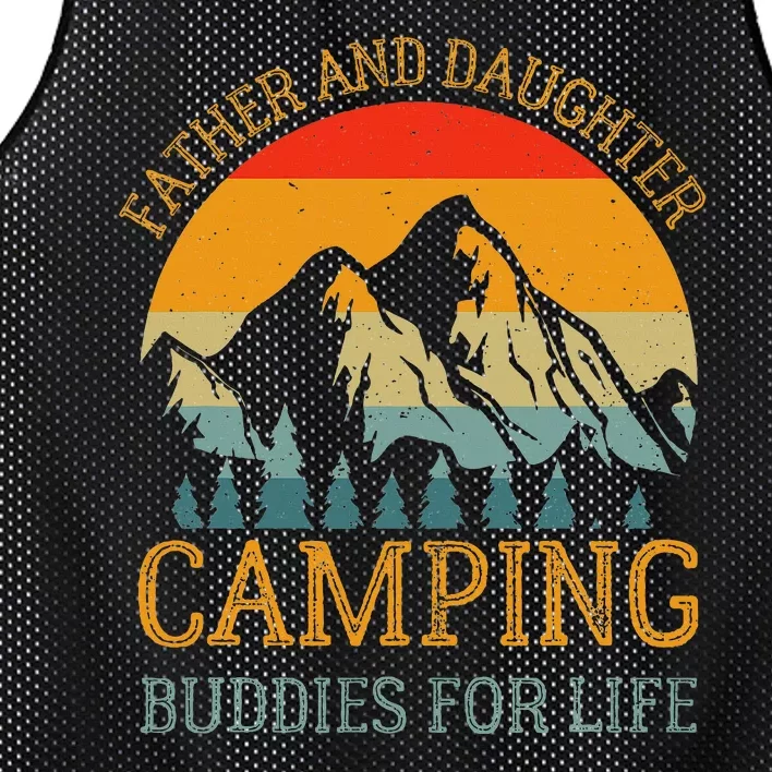 Father And Daughter Camping Buddies For Life Gift For Dad Mesh Reversible Basketball Jersey Tank