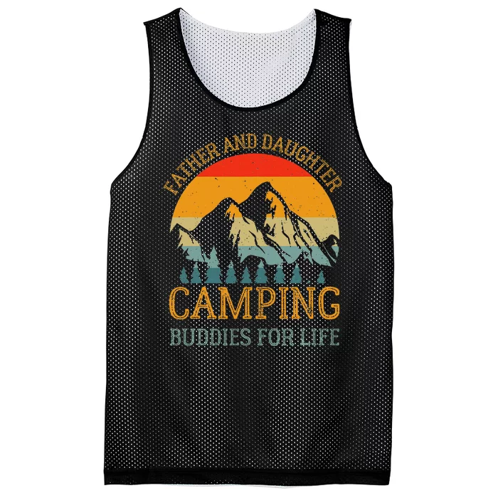 Father And Daughter Camping Buddies For Life Gift For Dad Mesh Reversible Basketball Jersey Tank