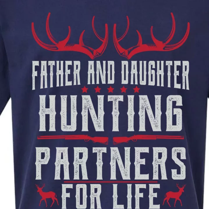 Father And Daughter Hunting Partners For Life Deer Hunting Cool Gift Sueded Cloud Jersey T-Shirt