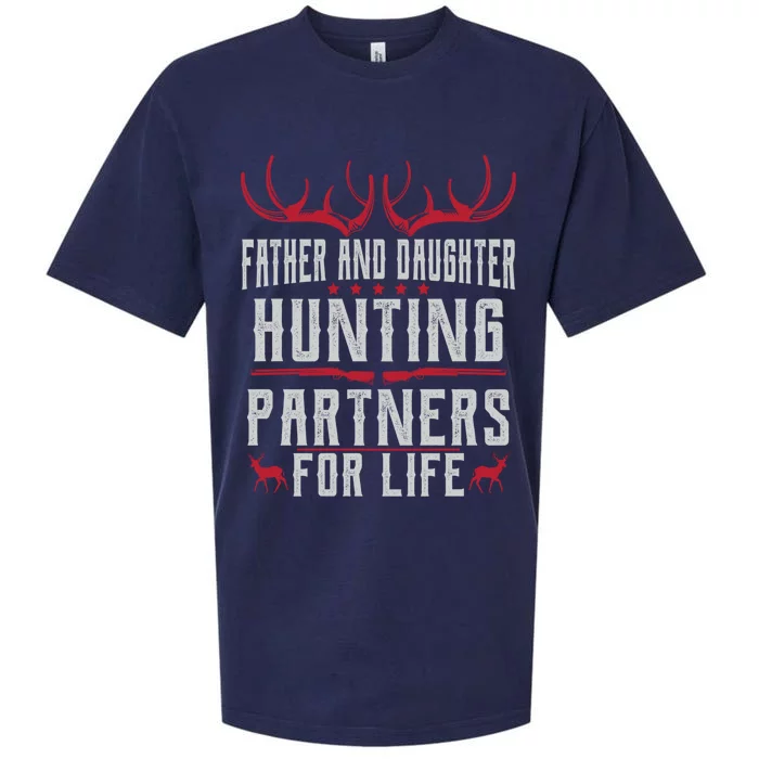 Father And Daughter Hunting Partners For Life Deer Hunting Cool Gift Sueded Cloud Jersey T-Shirt