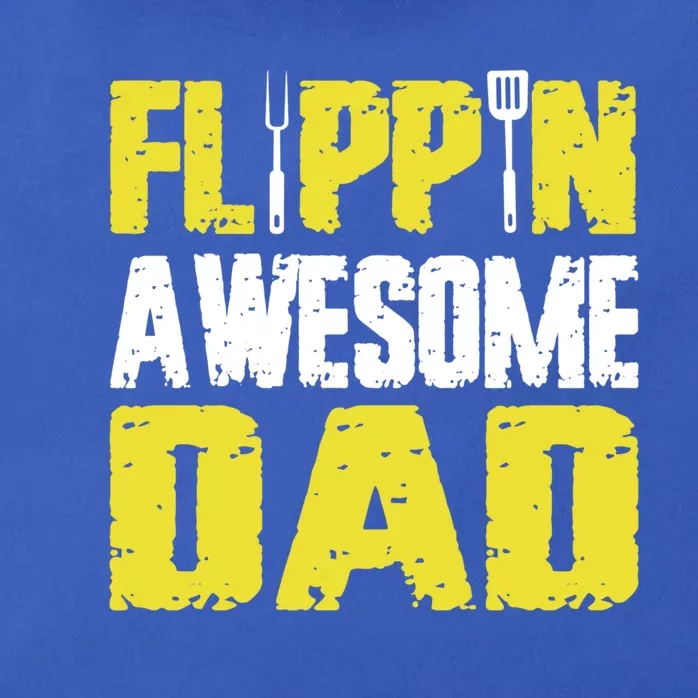 Flippin Awesome Dad Quote Barbecue Chef Dad Meaningful Gift Zip Tote Bag