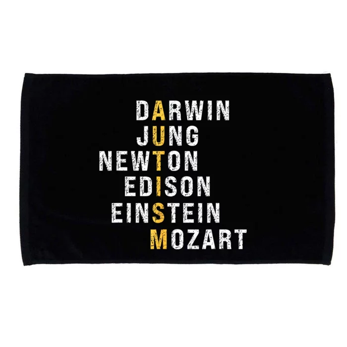 Funny Autism Darwin Jung Newton Edison Einstein Newton Mozart Gift Microfiber Hand Towel